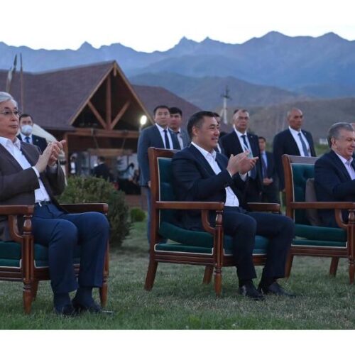 Қазақстан, Қырғызстан және Өзбекстан президенттері Ыстықкөлде көшпенділер ойындарын тамашалады