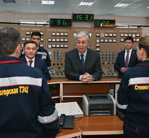 Мемлекет басшысы Степногорск қаласының жылу электр орталығының жұмысымен танысты