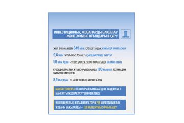 Инновациялық навигатор 150 мың жұмыс орнын ашады деп жоспарланған 755 инвестициялық жобаға мониторинг жүргізуде