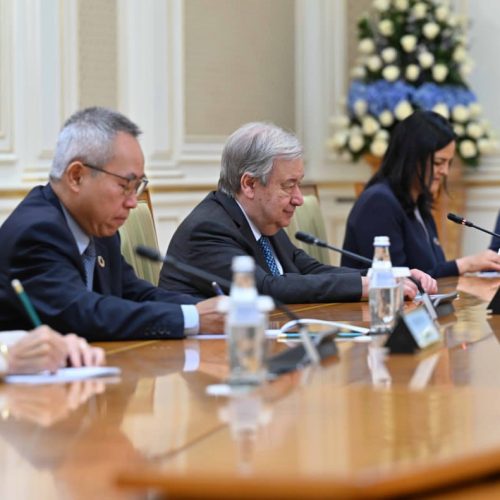 Антониу Гутерриш қонақжайлық танытқаны үшін ілтипатын жеткізіп, Қазақстанның халықаралық ынтымақтастықты нығайтуға және орнықты даму мақсаттарын ілгерілетуге қосқан үлесіне ерекше тоқталды