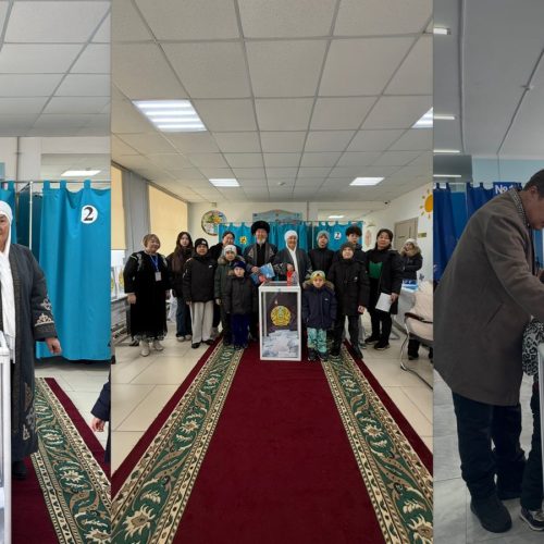 Ақмола облысында отбасылар референдумда белсенді дауыс беруде