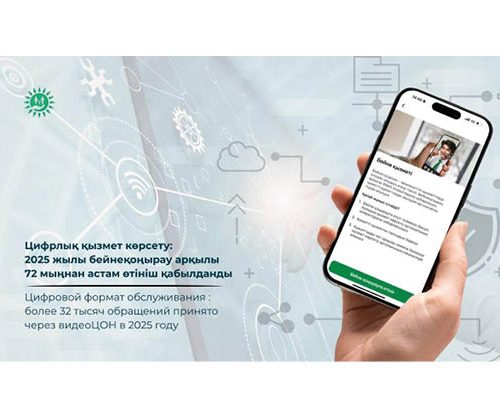 Цифрлық қызмет көрсету: 2025 жылы бейнеқоңырау арқылы 72 мыңнан астам өтініш қабылданды