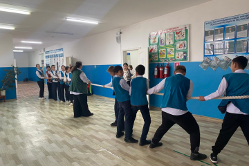 Біртұтас тәрбие: «Адал азамат» бағдарламасы аясындағы көңілді үзілісте ұлттық ойындарды насихаттау.