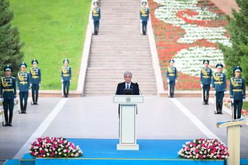 Президент Қасым-Жомарт Тоқаевтың Мемлекеттік Ту көтеру рәсімінде сөйлеген сөзі