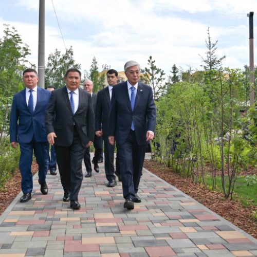 Президент Щучинск қаласындағы бірқатар нысанды аралап көрді