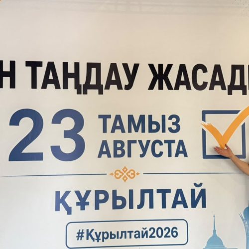 «Мен таңдау жасадым»: сайлау учаскелерінде ерекше фотозоналар ұйымдастырылды